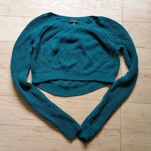 Le Chateau green cropped sweater S